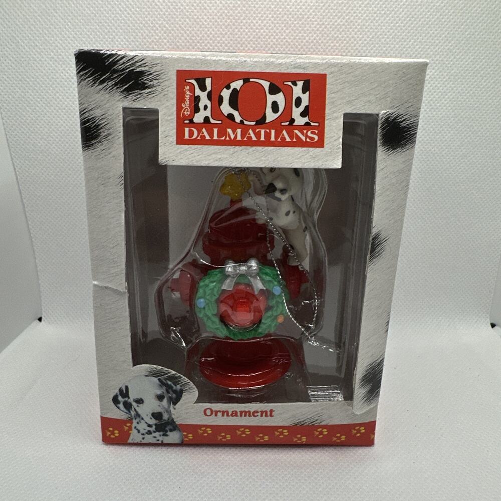 Disney's 101 Dalmatians Christmas Ornament Dalmatian on Fire Hydrant Enesco NIB